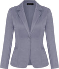Women Long Sleeve Open Front Blazer Jacket - Slim Work Casual Fit