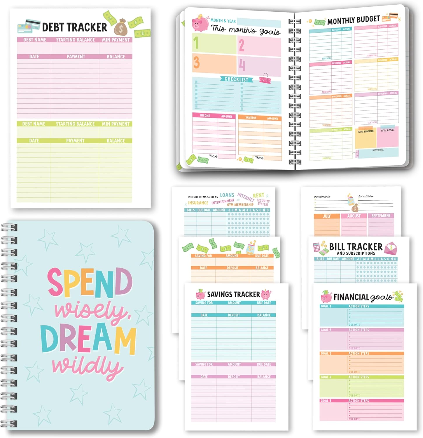 2025-2026 Colorful Budget Planner - Organize Finances