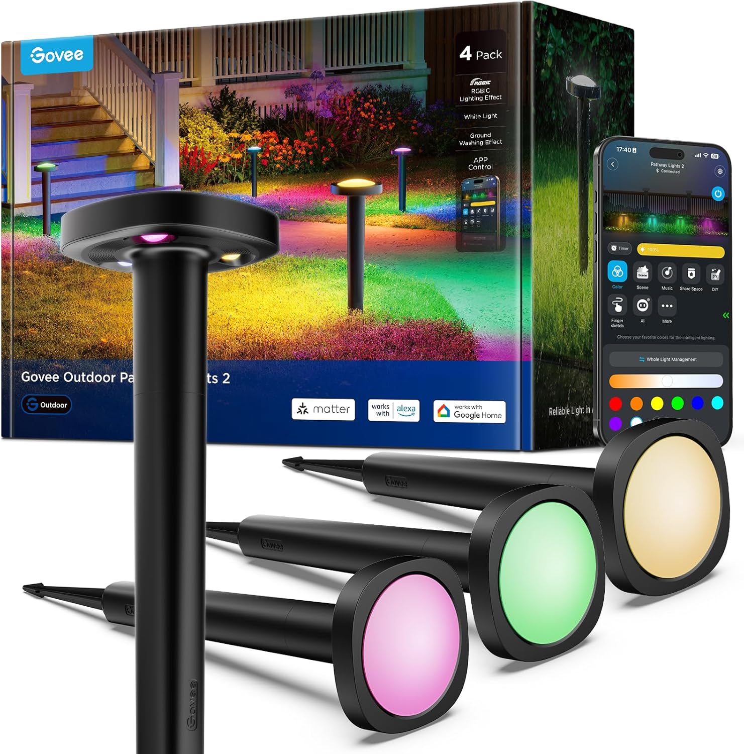 Govee Outdoor Pathway Lights 2 for Stunning Landscape Lighting