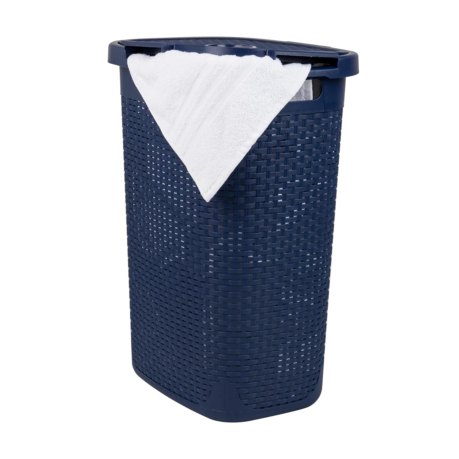 Mind Reader Slim Laundry Hamper with Lid for Compact Spaces