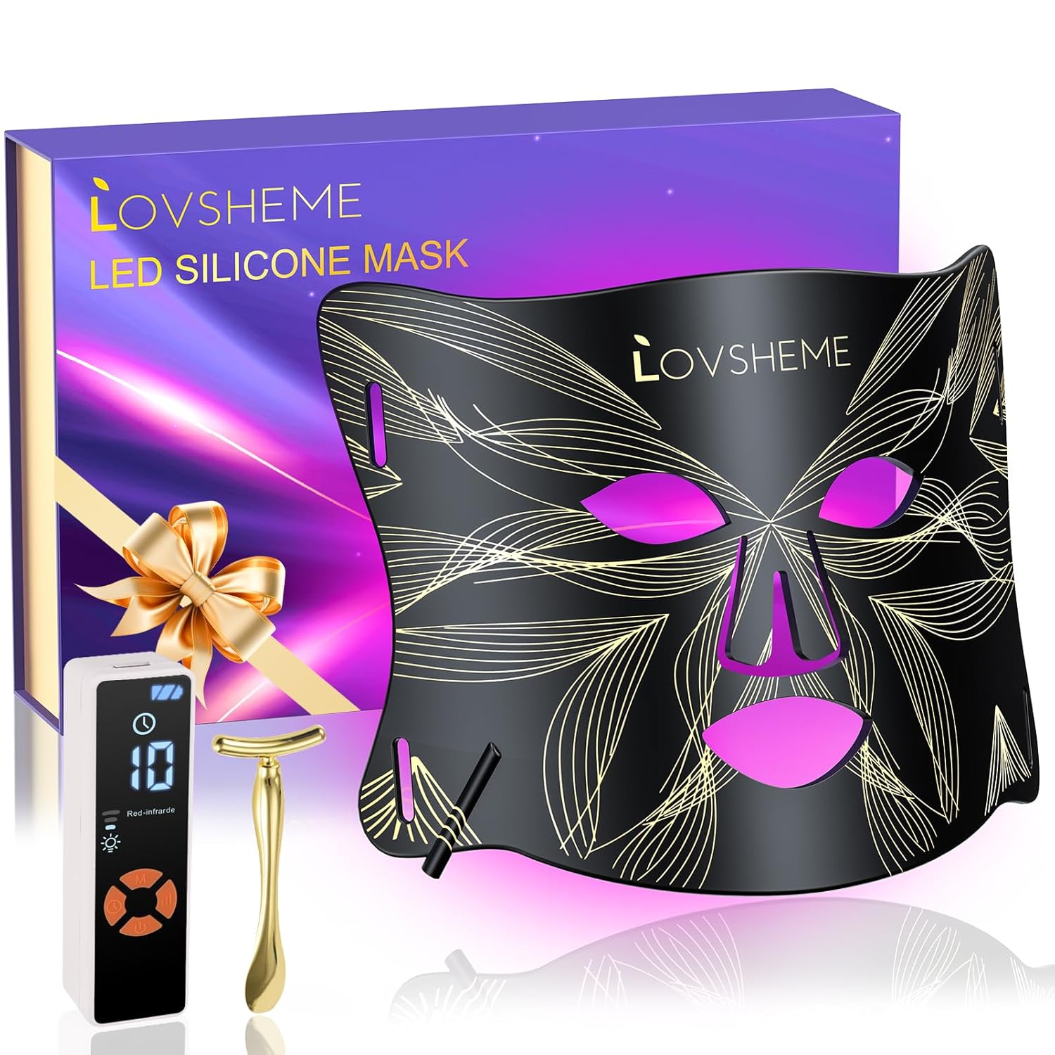 Red Light Therapy Mask for Acne, Wrinkles, and Rejuvenation