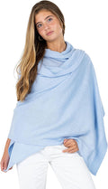 Cashmere Wool Blend Travel Shawl for Women 27x78 in - Versatile Wrap