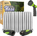 Garden Hose 100 FT with 8 Function Nozzle - Durable Stainless Steel
