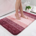 Red Microfiber Bath Rug Mat 36x24 - Plush Absorbent Bathroom Mat