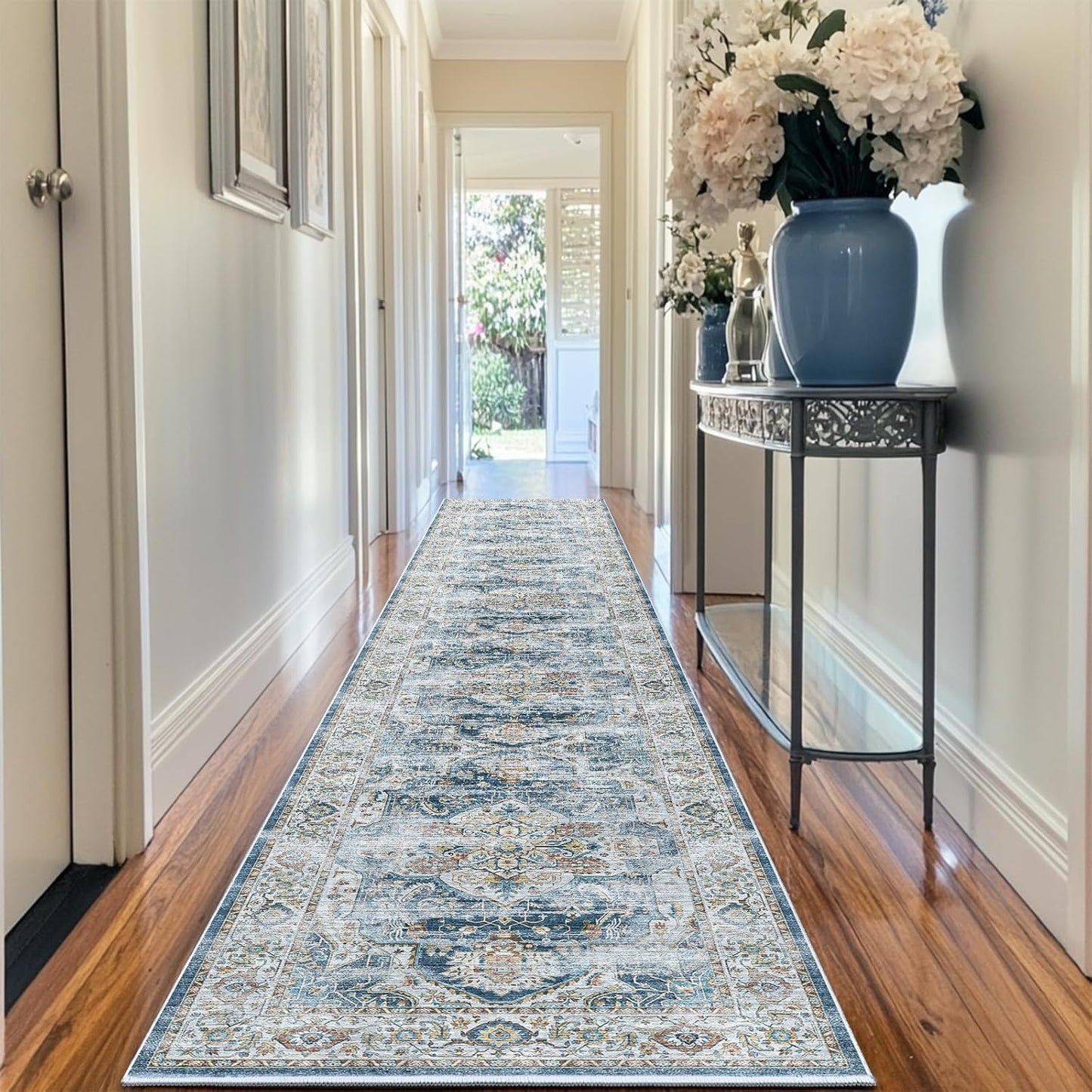Madane Hallway Runner Rug 2x12 - Vintage Non Slip Carpet Runner