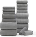 18 Piece Ultra Soft Bath Towels Set for Home and Spa Use