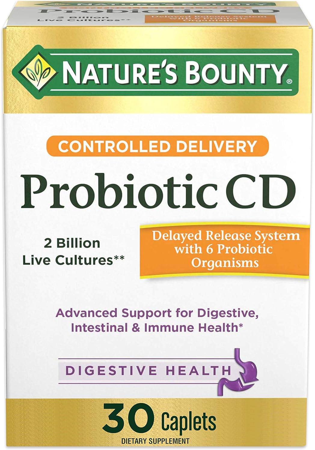 Nature's Bounty Probiotic CD Caplets for Digestive Health