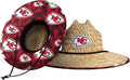 Men's NFL Team Logo Floral Straw Lifeguard Sun Hat - FOCO