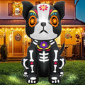 6 Ft Day of The Dead Inflatables Sugar Skull Dog Decorations