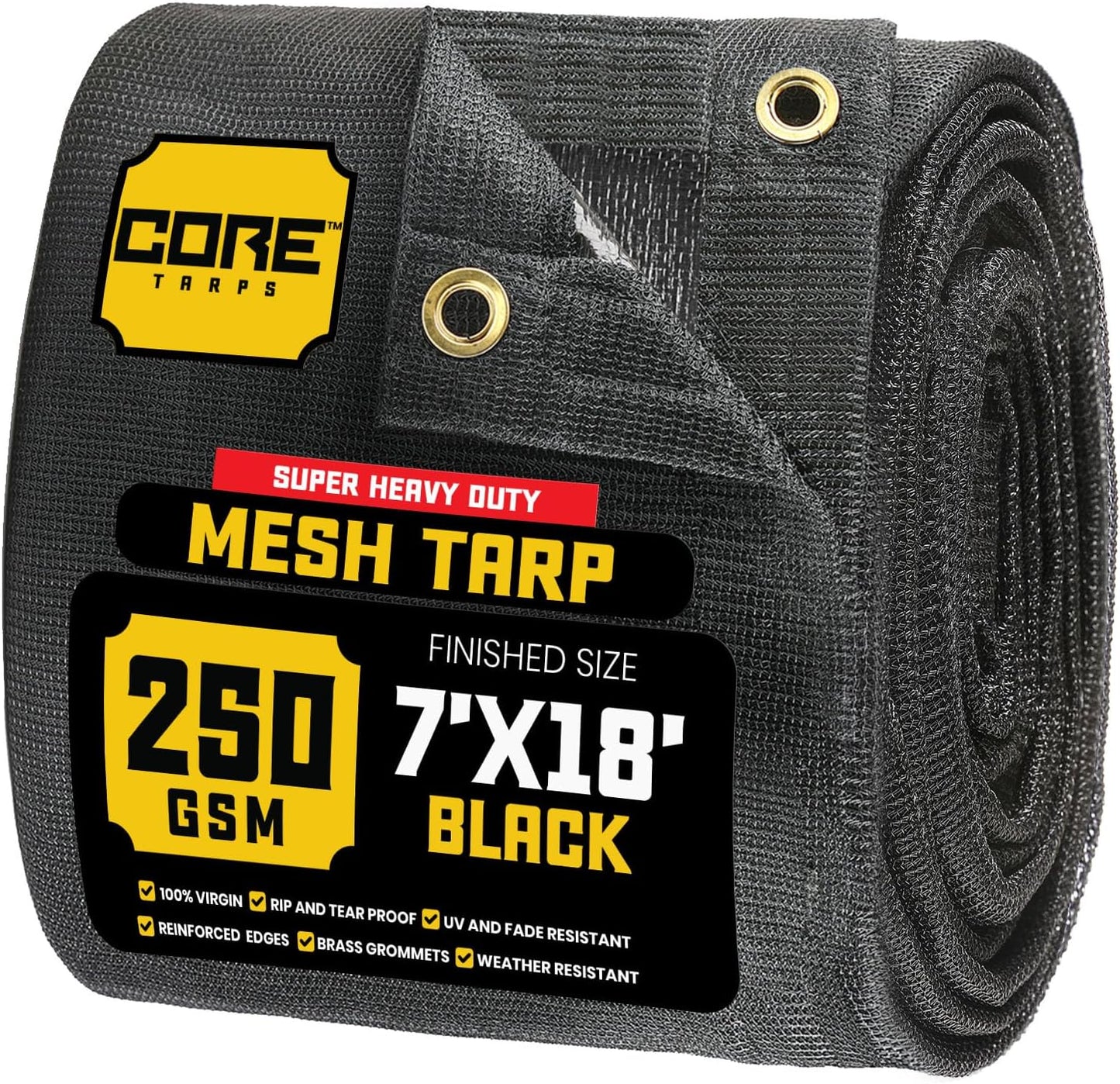 Core Tarps 60% Black Shade Cloth for Garden and Outdoor Use