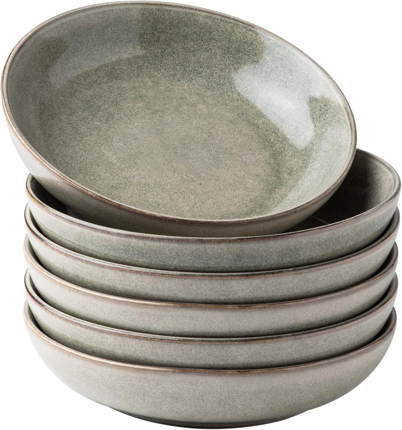 AmorArc 8.5ft' Large Pasta Bowls Set of 6 for Kitchen Use