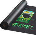 3ft x 180ft Landscape Fabric Weed Barrier - Heavy Duty Garden Liner