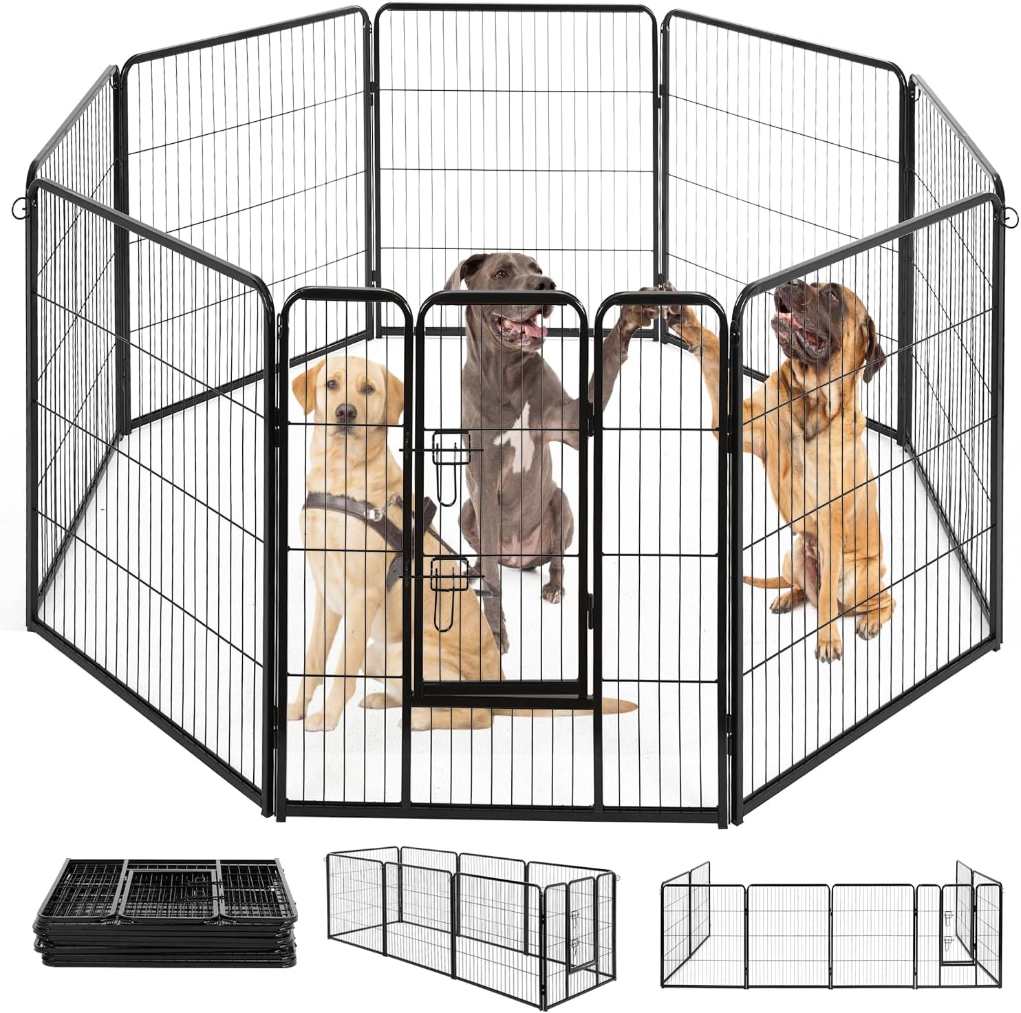 BestPet Dog Playpen 40 Inch Heavy Duty Metal Exercise Pen