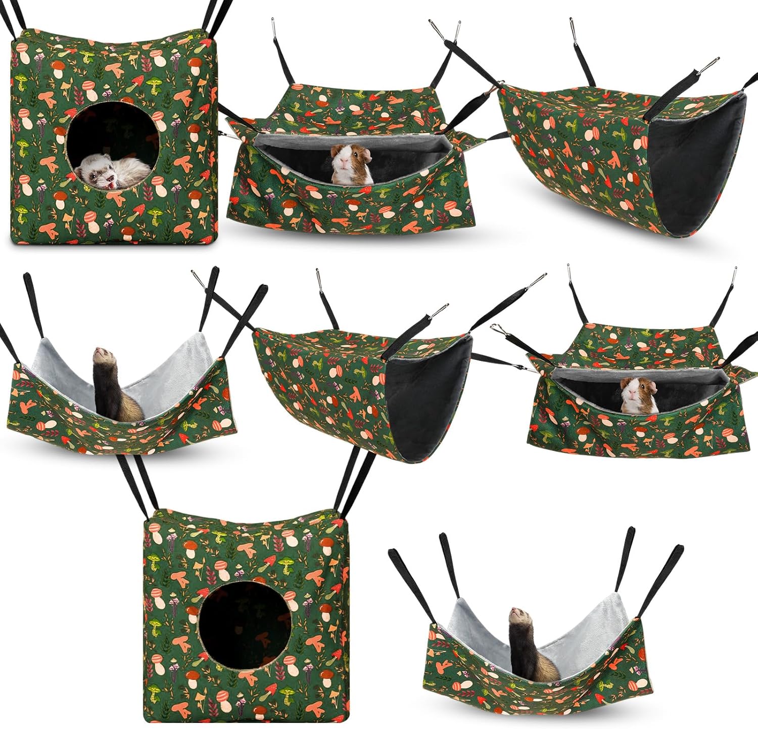 Geelin 8 Pack Guinea Pig Hammock for Small Pets and Ferrets