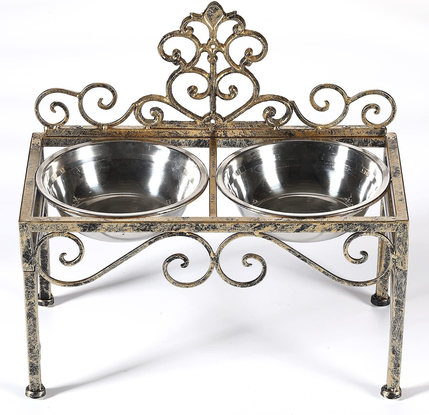 Elevated Dog Bowls for Large Dogs with Stylish Metal Stand