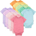 Honestbaby 10-Pack Short Sleeve Bodysuits 100% Organic