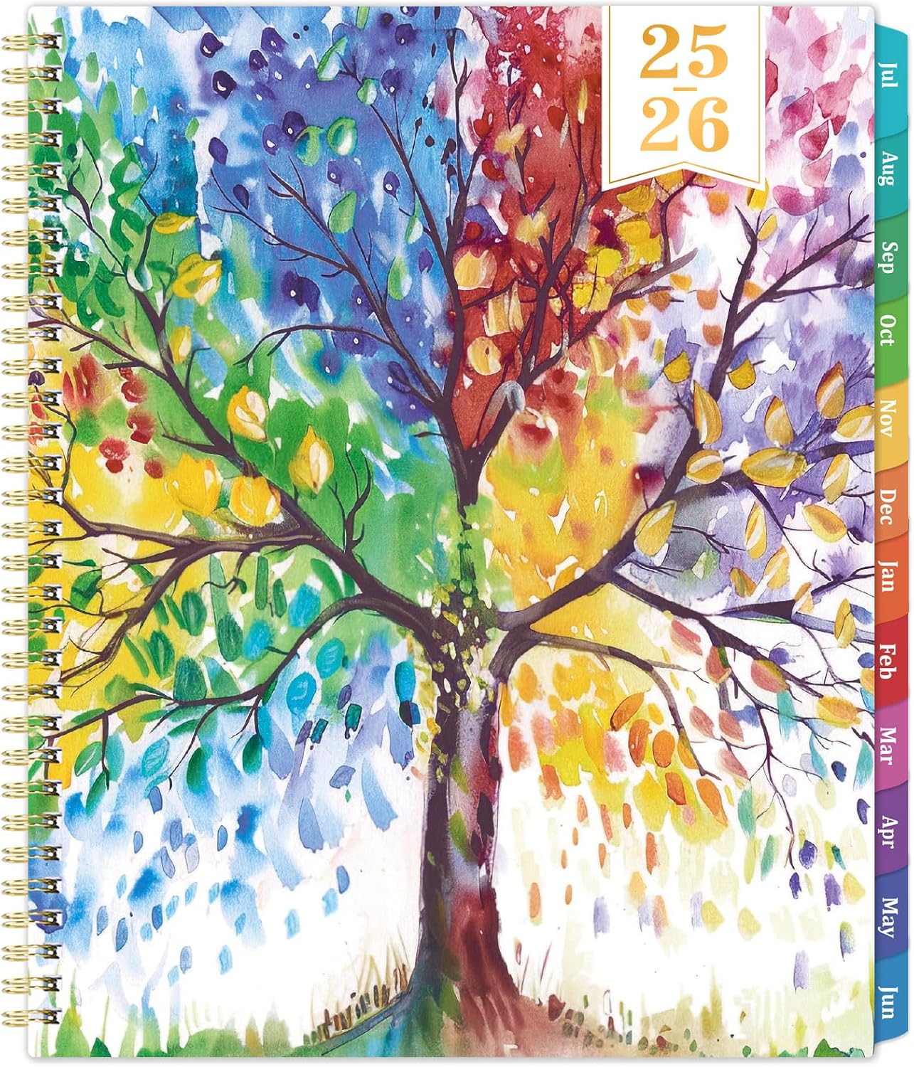Academic 2025-2026 Planner with Colorful Tabs - Stay Organized in Style!