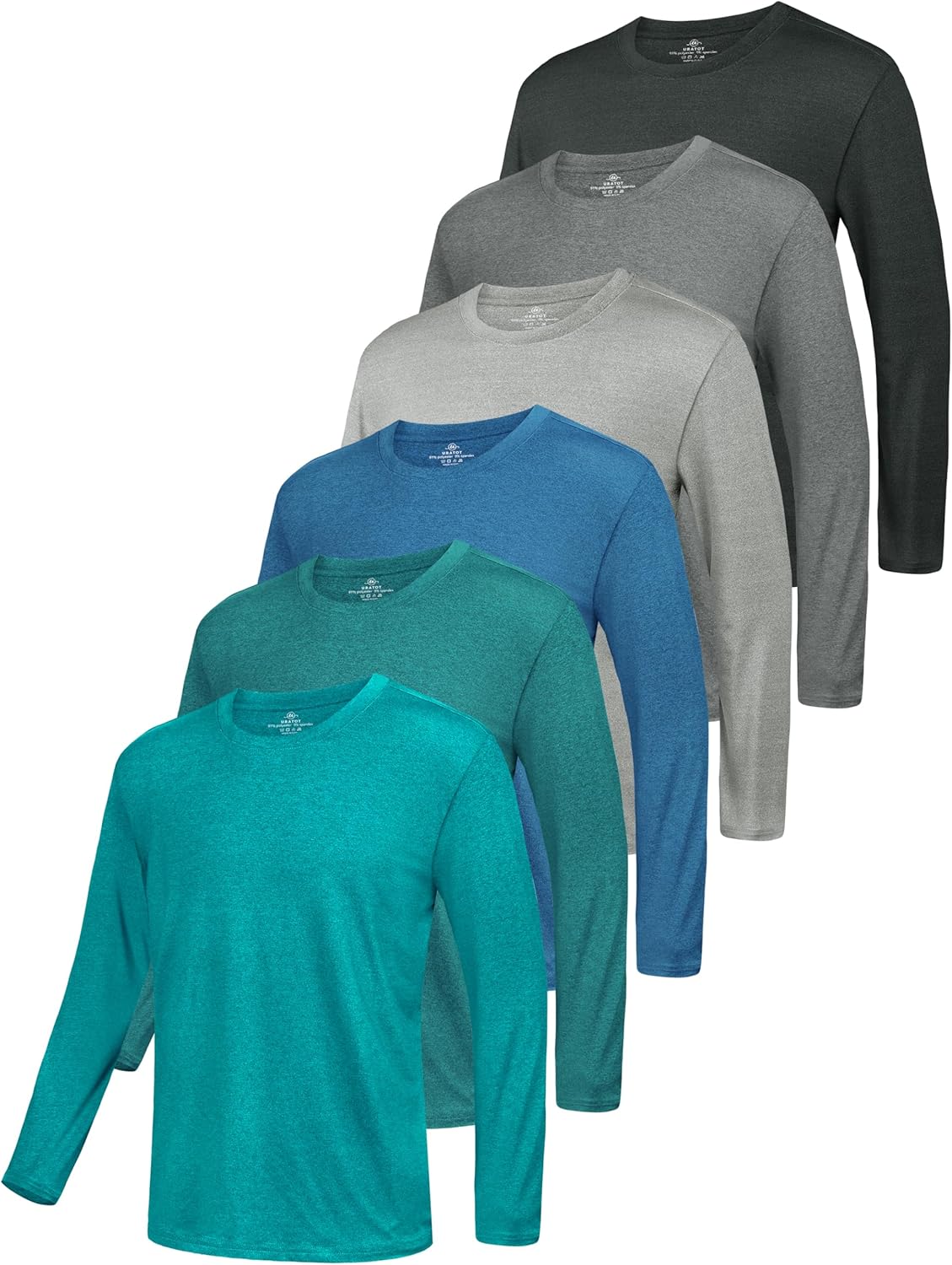 URATOT Long Sleeve Tee Shirts for Men Quick Dry Sun Protection