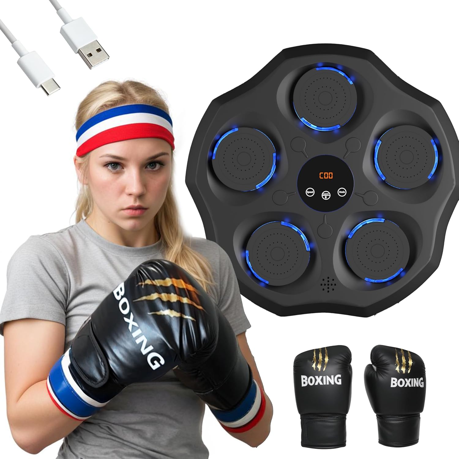 Smart Boxing Trainer with Bluetooth Music – GearMustHave