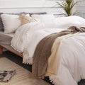 YIRDDEO Queen Pom Fringe Comforter Set for Year-Round Comfort