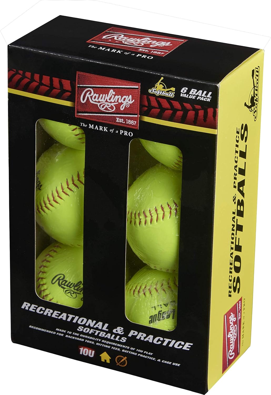 Rawlings Official League Recreational Softballs for Training