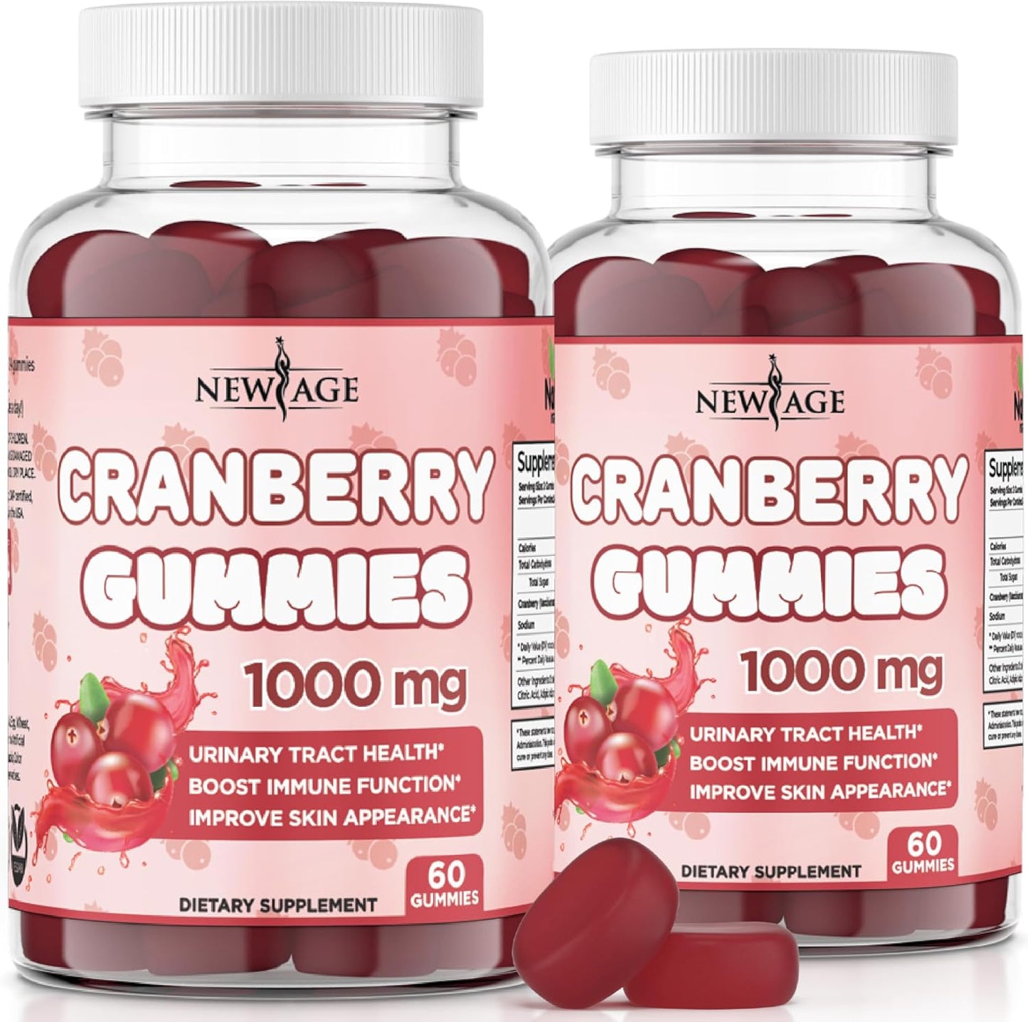Cranberry Gummies for Urinary Tract Health - 1000mg Support