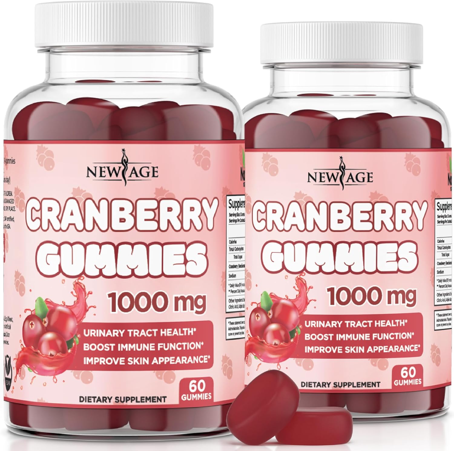 Cranberry Gummies for Urinary Tract Health - 1000mg Support