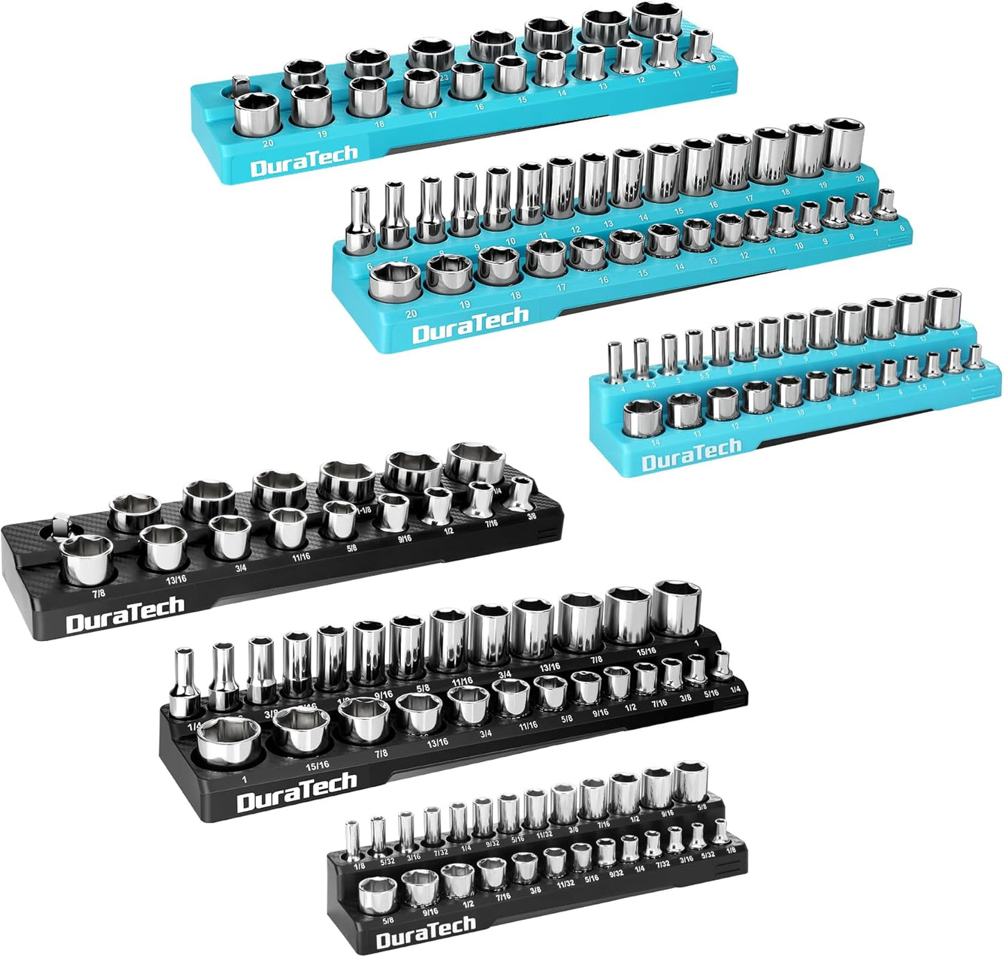 DURATECH Magnetic Socket Organizer Set for Tool Box and Cart