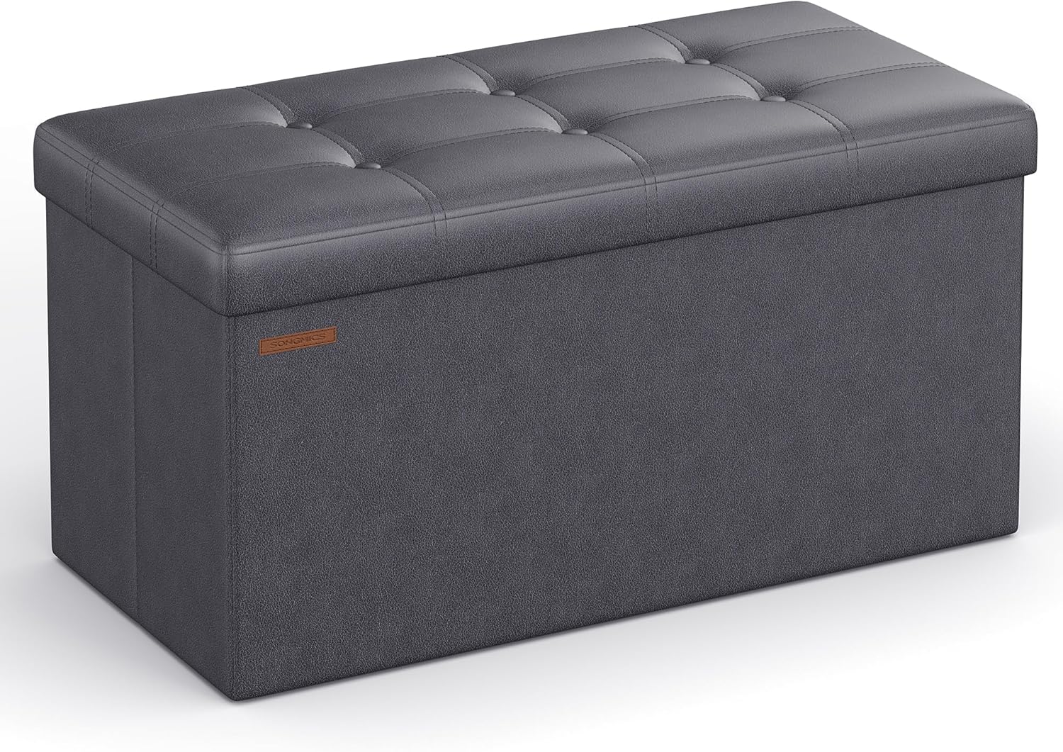 30 Inches Folding Storage Ottoman Bench for Living Room Use