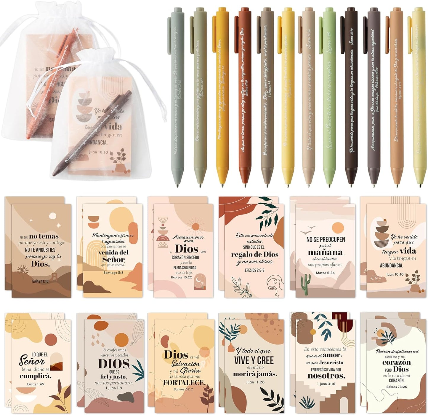 Christian Gift Set: 72pcs Bible Verse Stationery