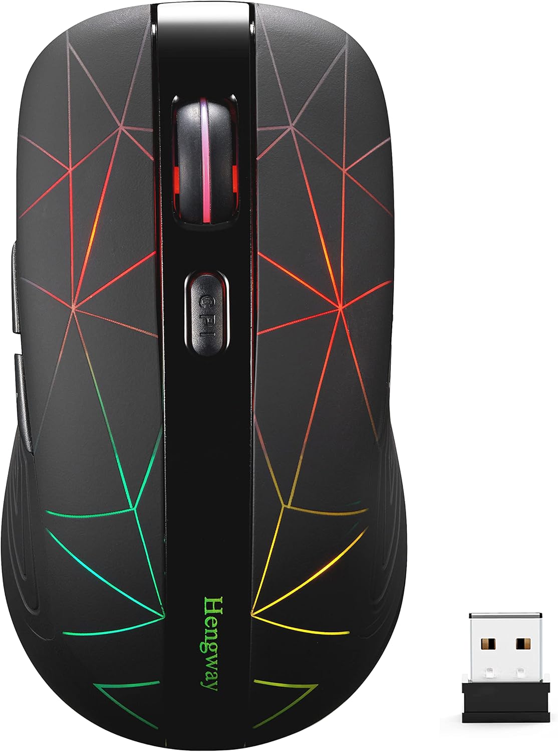 Hengway Rechargeable Wireless Mouse - Cyclic Illumination, 3 DPI Speeds