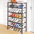 Smiry Shoe Rack 6 Tier Bamboo Shoe Organizer - Stackable Wooden Shelf