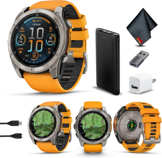 Garmin Fenix 8 Titanium Smartwatch - Built-in LED Flashlight