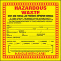 Hazardous Waste Label 6x6 Pack - 100 Stickers for Compliance