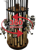 Fishing Rod Holder 360 Spinning Rack - Holds Up to 30 Rods, Space