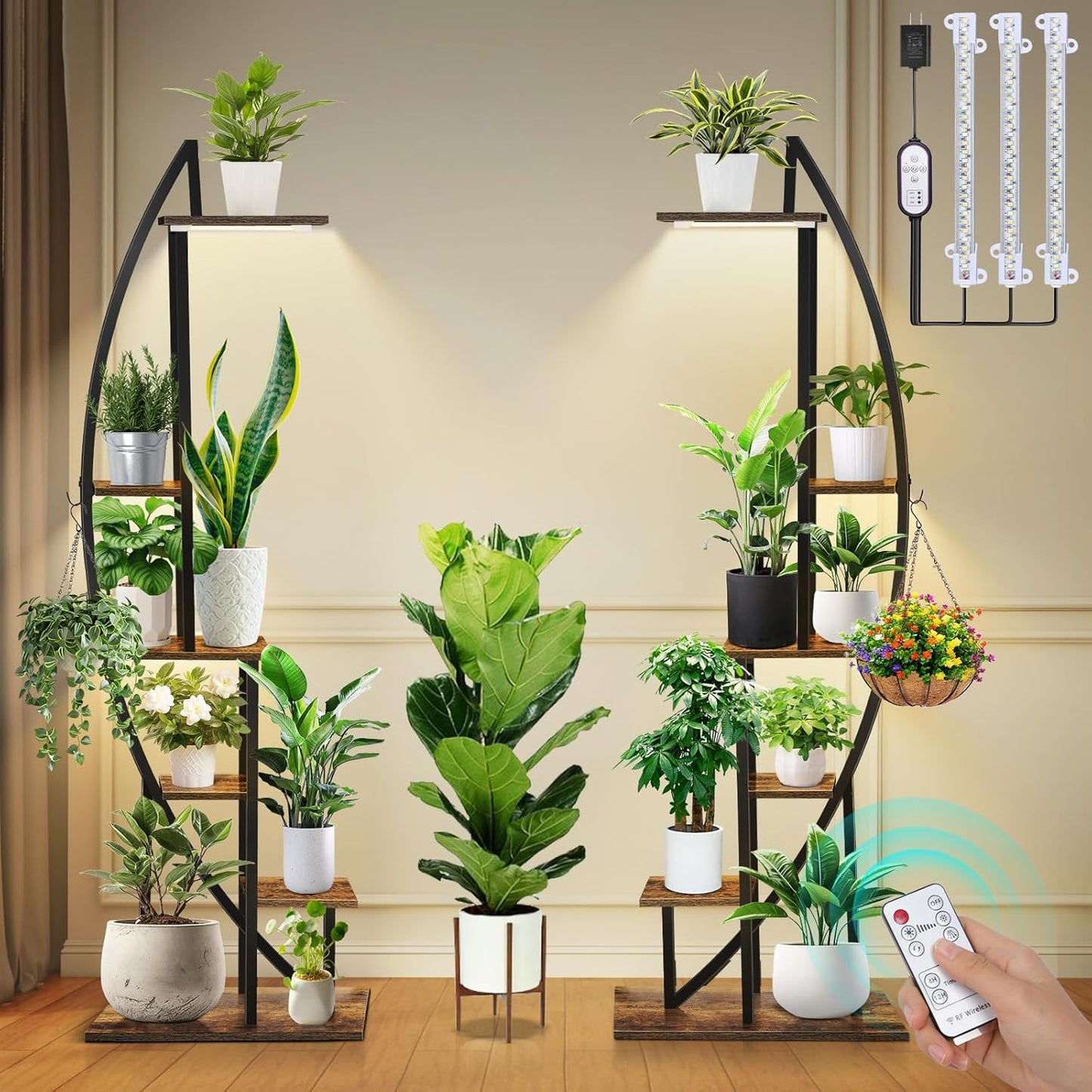 65 Tall Plant Stand Indoor with Grow Lights & Remote Control