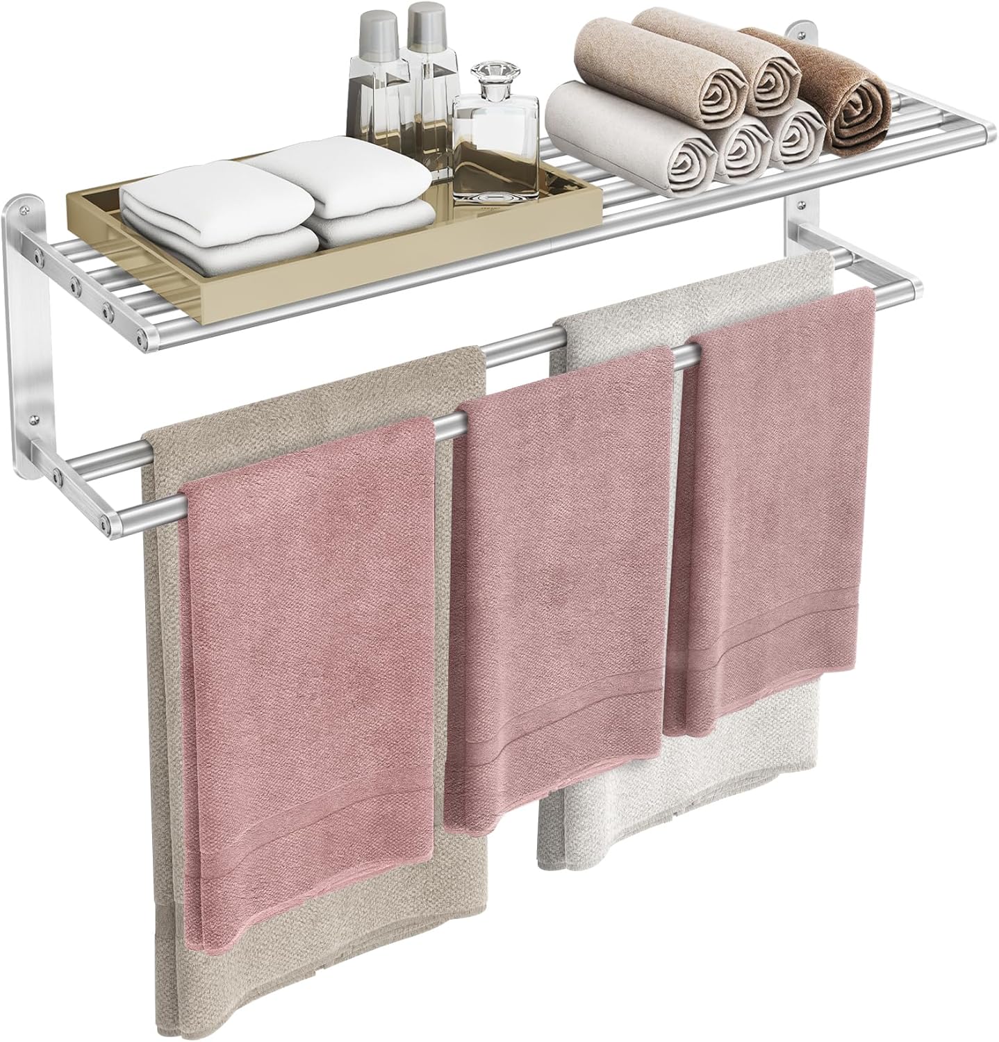 32 in Towel Racks for Bathroom - Double Towel Bar Storage