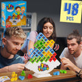 WOWNOVA 48PCS Tetra Tower Game - Fun for All Ages!