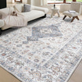 Washable Vintage Area Rug 8x10 for Living Room and Bedroom