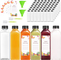 40 Pcs 16oz Juice Bottles with Caps for Juicing and Smoothies