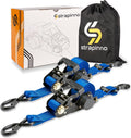Retractable Ratchet Tie-Down Straps 2 in x 12 ft - Heavy Duty 5,000 lb