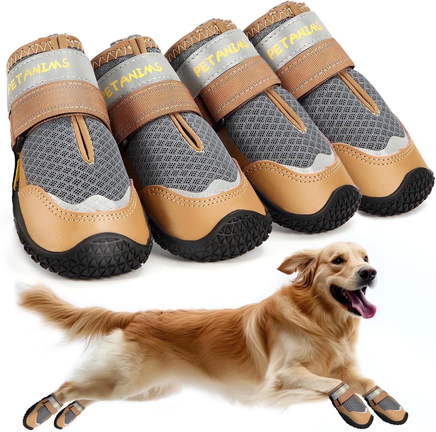 Dog Shoes for Large Dogs - Breathable Booties for All Weather