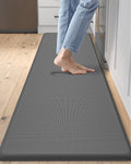 Kitchen Mat 70x20 Grey Cushioned Anti Fatigue Runner - Comfort