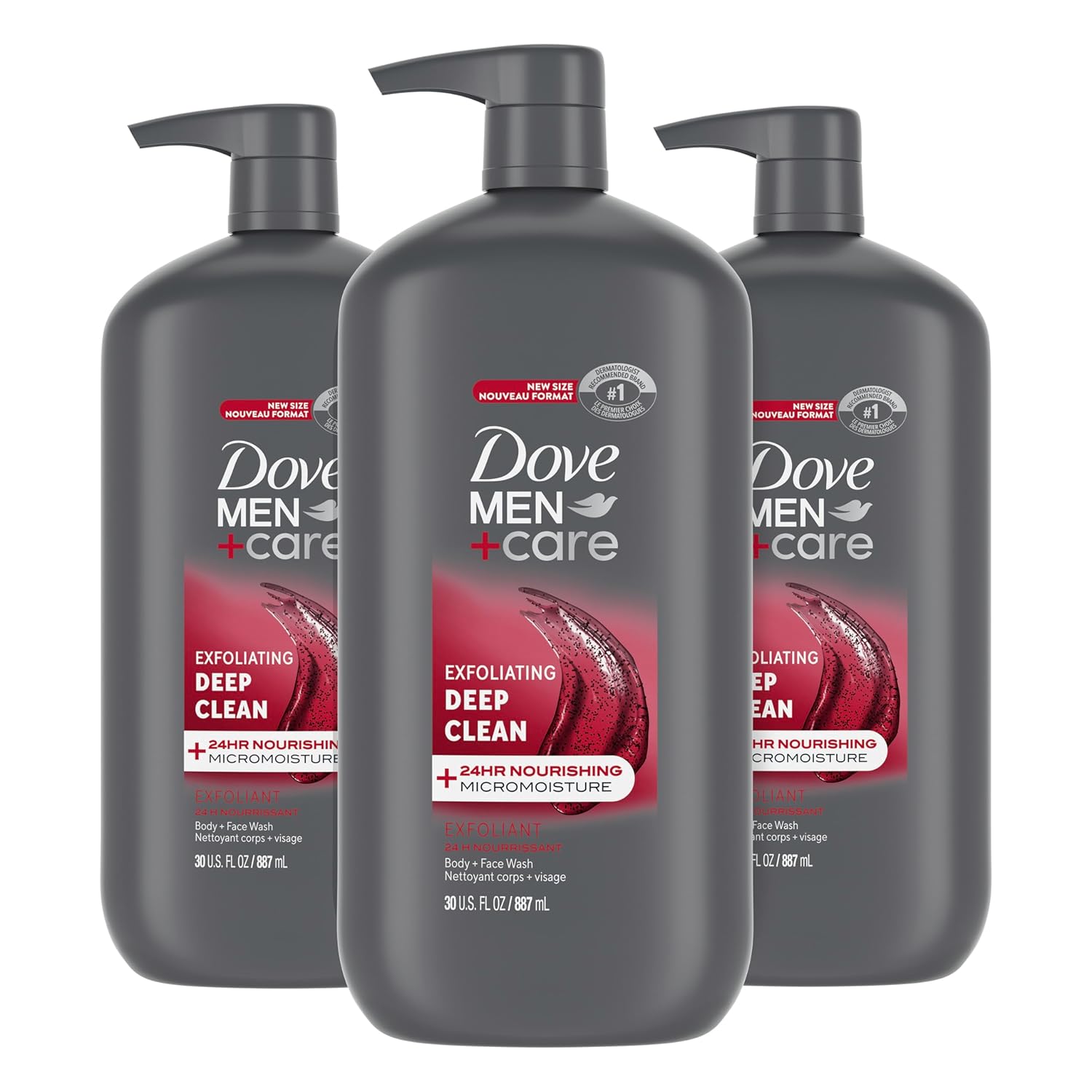 Dove Men Care Deep Clean Body and Face Wash for Smooth Skin