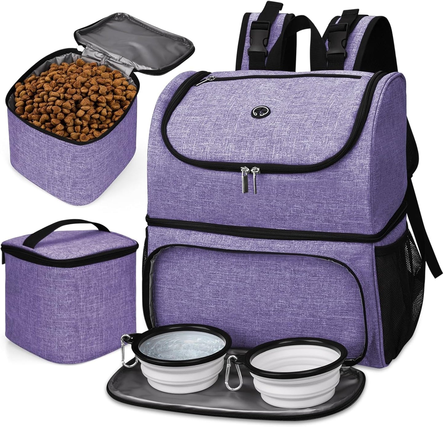 BAGLHER Pet Travel Bag: Double-Layer Backpack for Pets