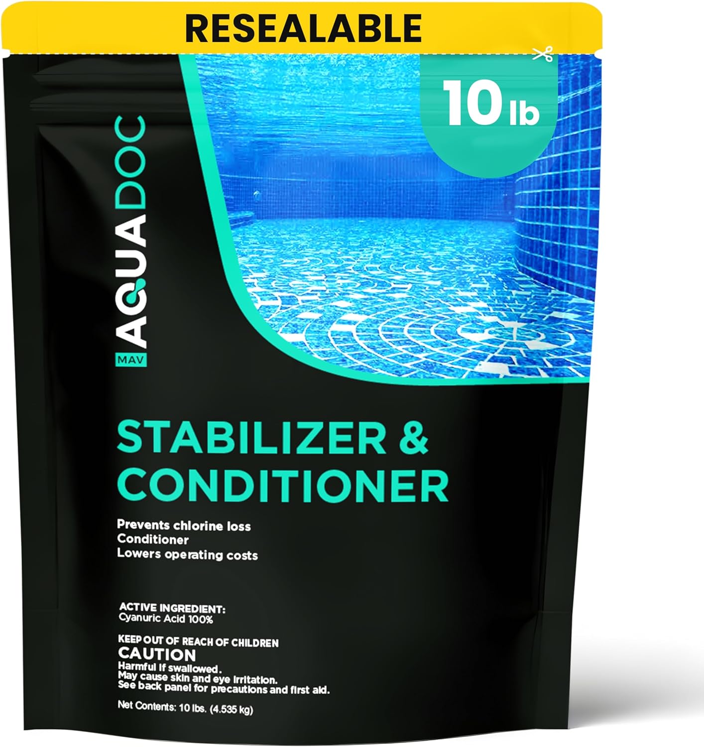 MAV AquaDoc Pool Stabilizer - 10lb Cyanuric Acid Conditioner