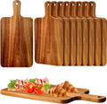 Acacia Wood Cutting Board Set 10 Pack 15.7 x 7.8 in - Durable Serving
