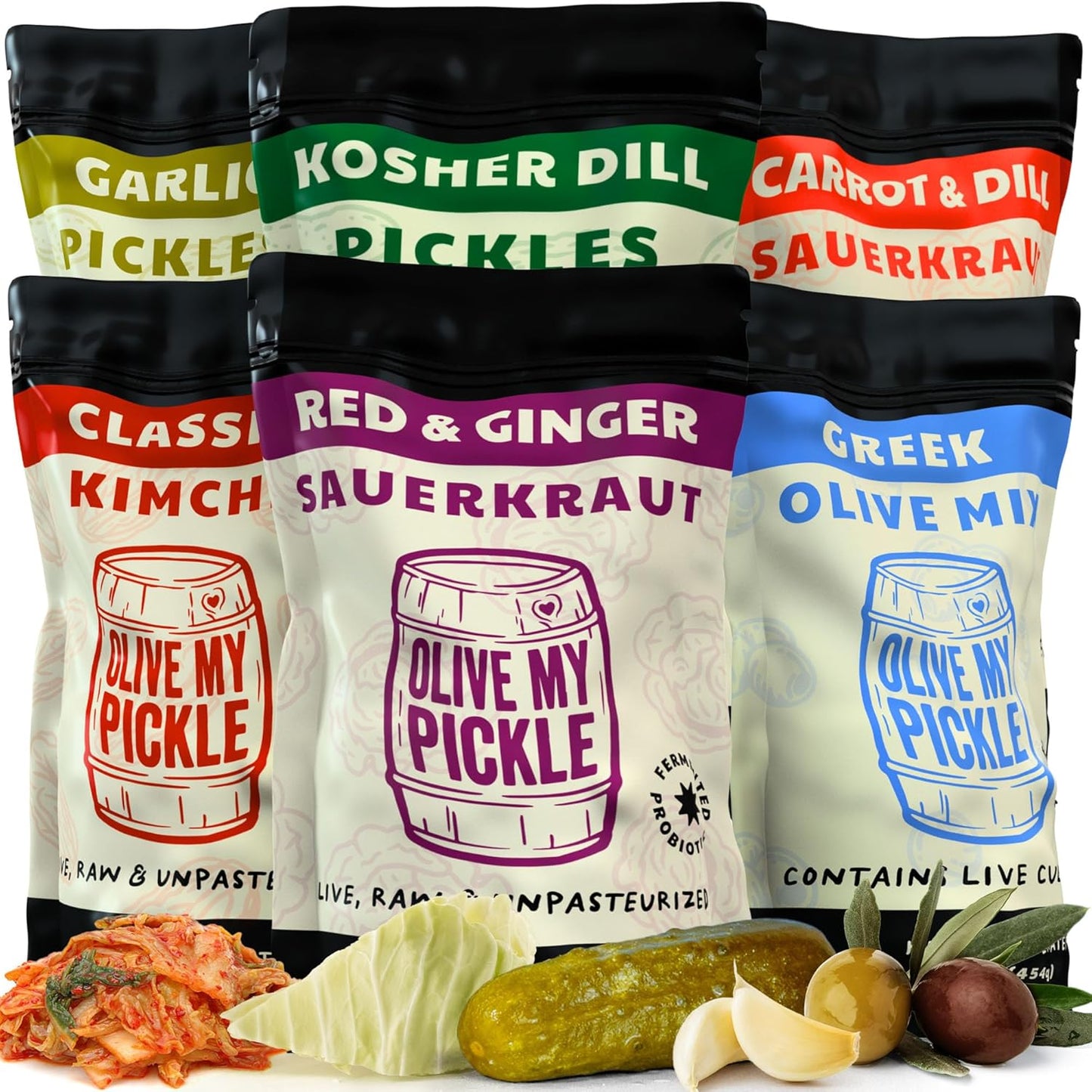Olive My Pickle Fermented Sauerkraut Organic 6 Pack