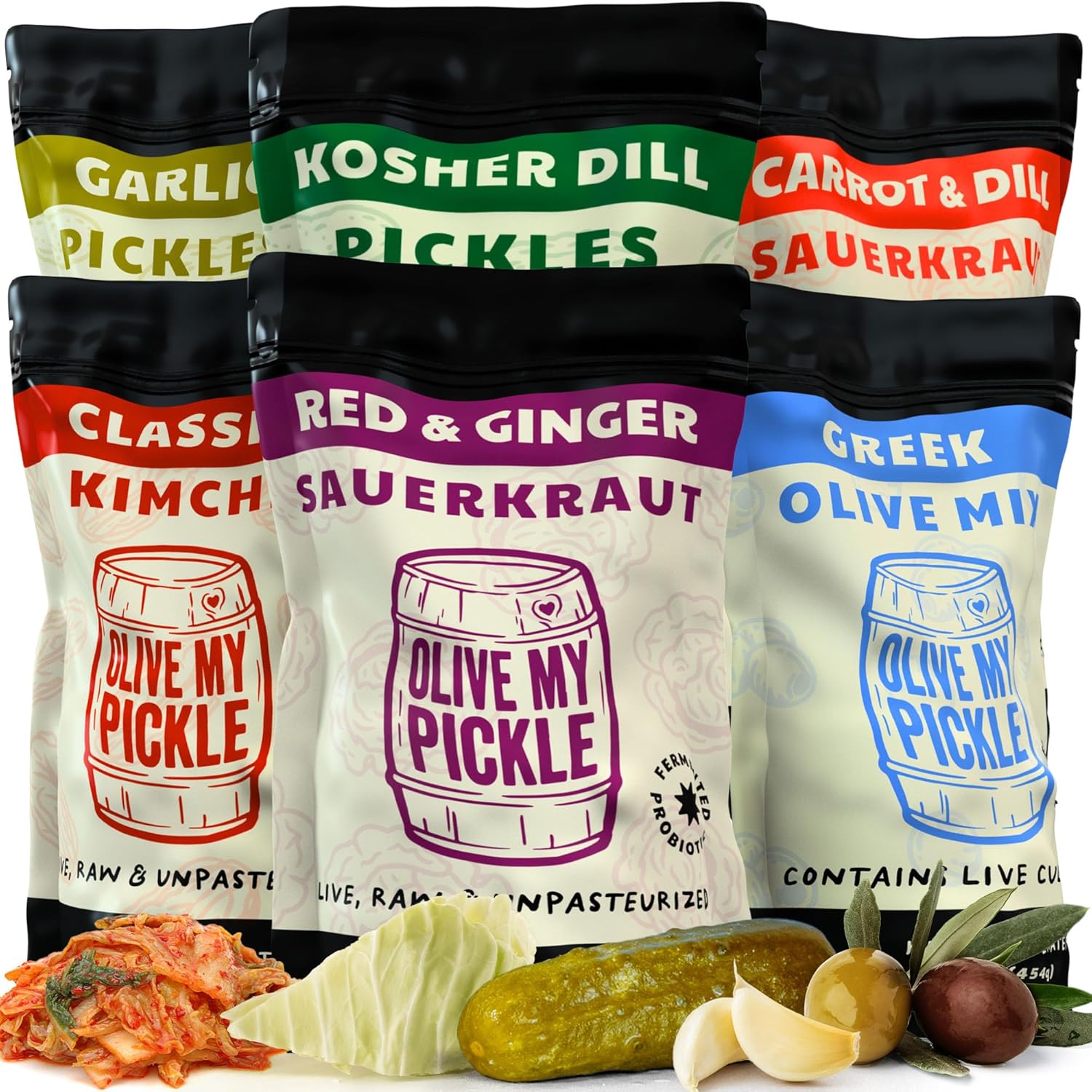 Olive My Pickle Fermented Sauerkraut Organic 6 Pack
