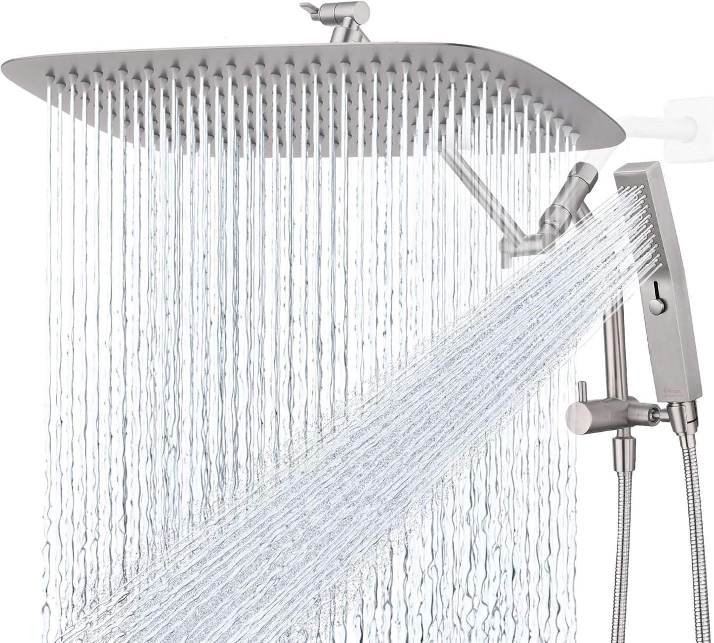 G-Promise All Metal 16 Inch Shower Head with Handheld Spray Combo